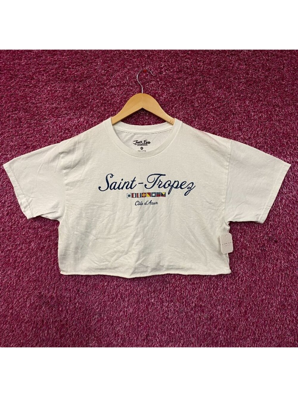 Junk Food Sommer Saint-Tropez Côte d'Azur Crop Tee Medium